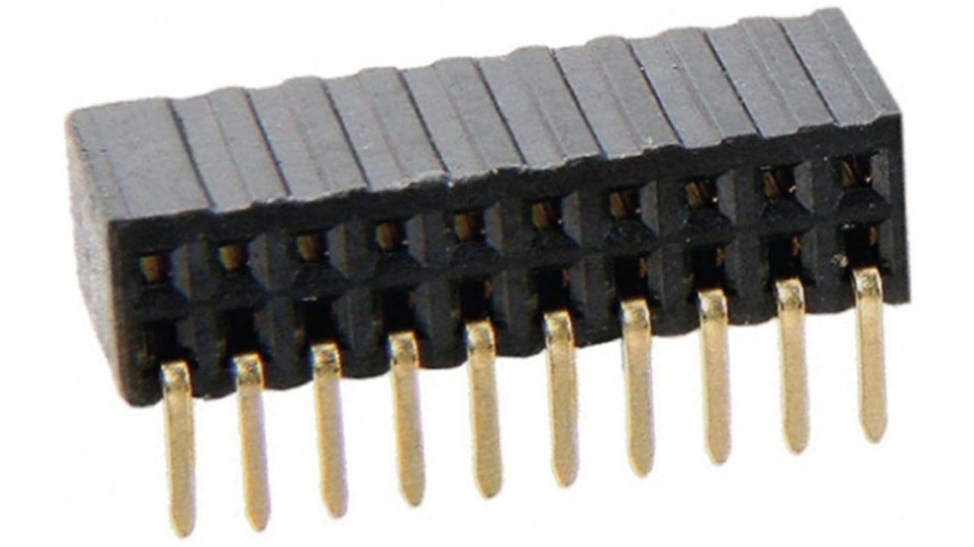 Gniazdo PCB 20 -pinowe 2 -rzędowe raster: 1.27mm Listwa z gniazdami Kąt Proste Przewlekany