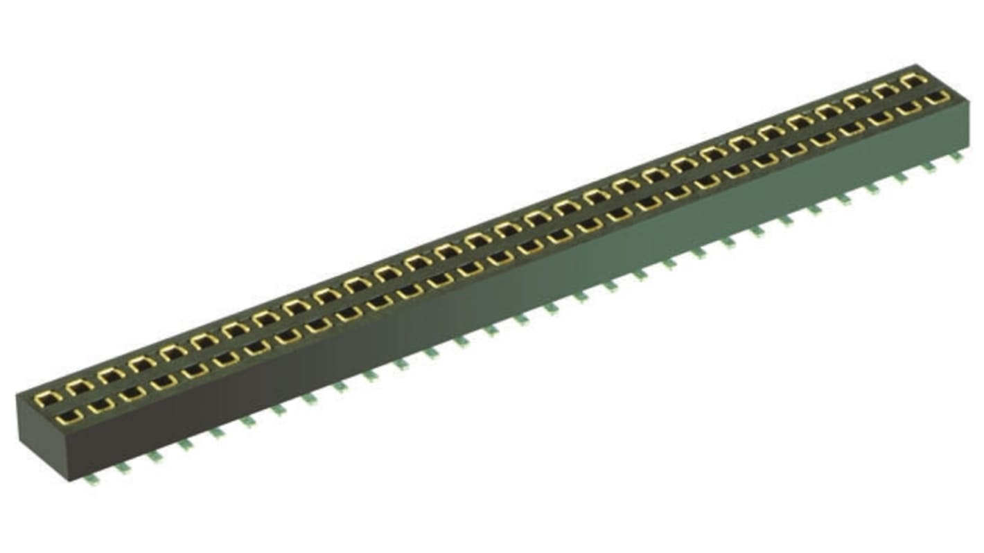Gniazdo PCB 50 -pinowe 2 -rzędowe raster: 1.27mm Listwa gniazdowa Proste SMD