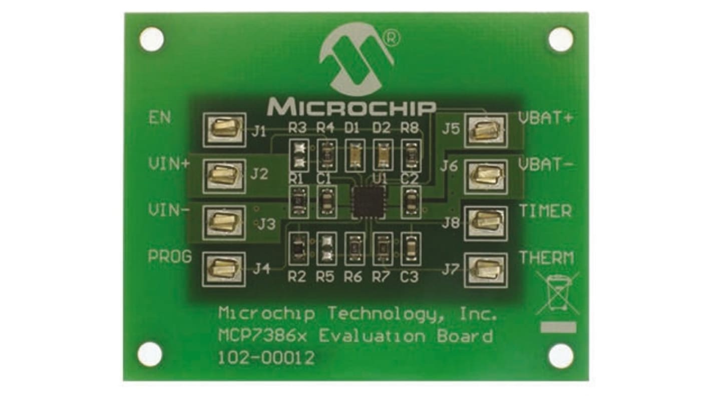 Microchip , 电池充电器 评估测试板, MCP7386x芯片