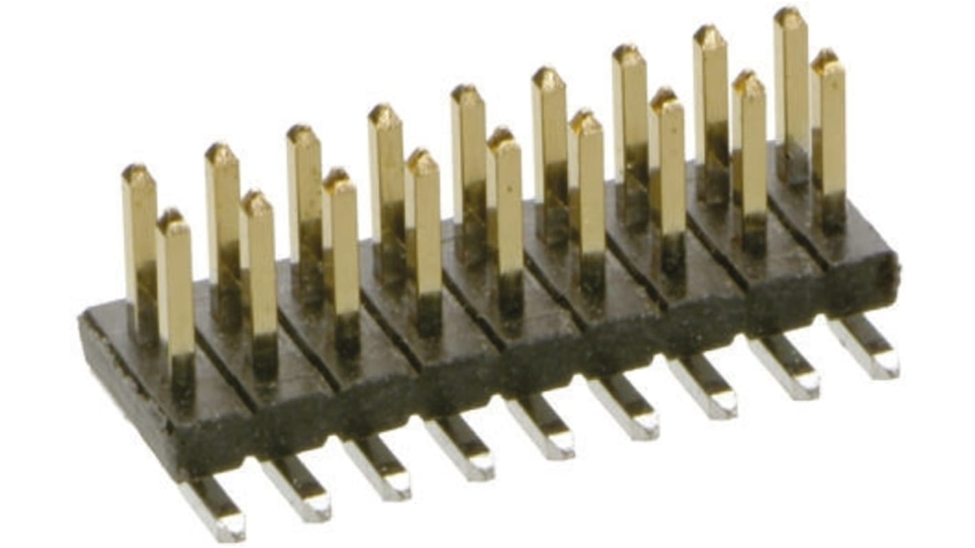 HARWIN Archer M50 Series Straight Surface Mount Pin Header, 20 Contact(s), 1.27mm Pitch, 2 Row(s), Unshrouded