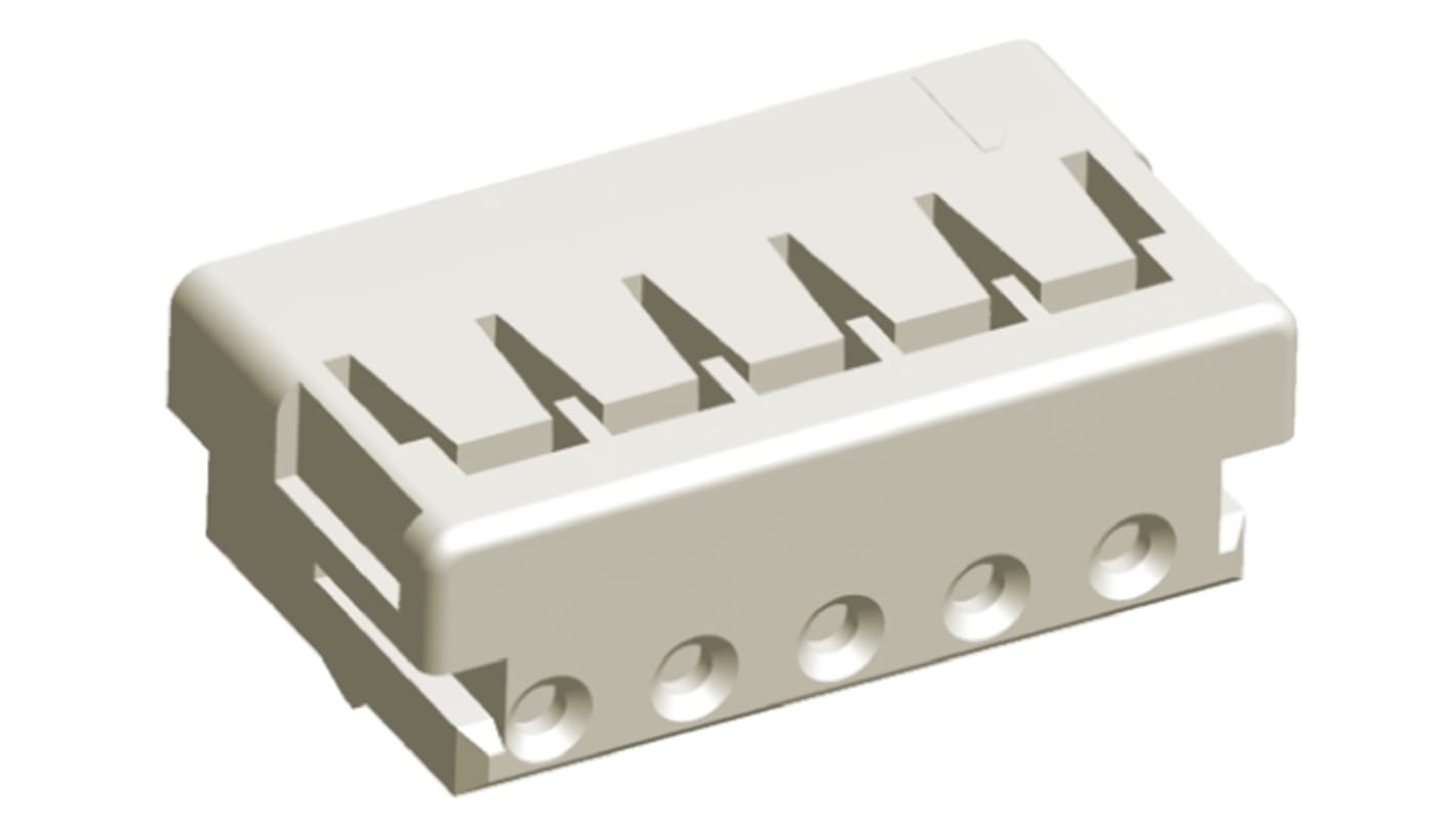 Boitier de connecteur Femelle, 5 contacts 1 rang , pas 2mm, Droit, Montage sur câble, série AMP CT