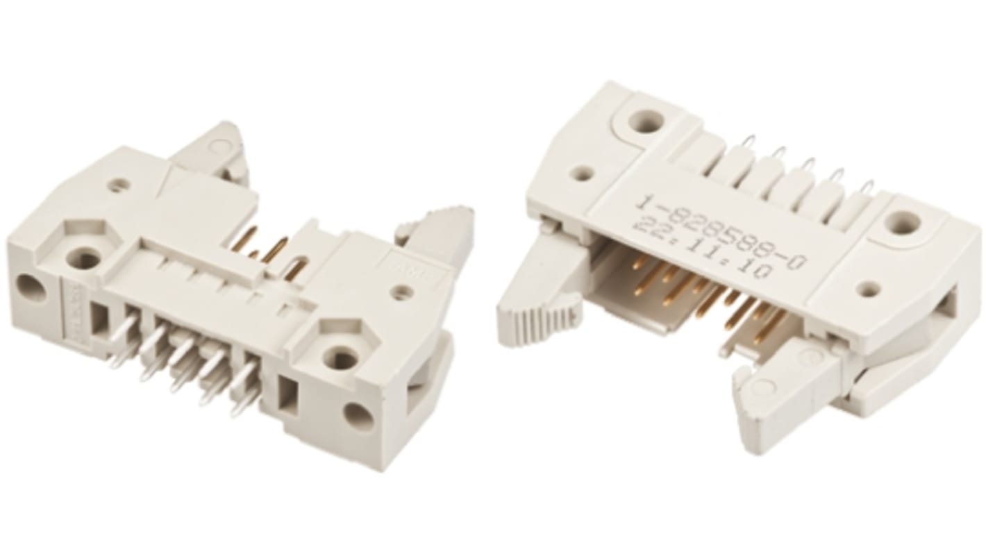 TE Connectivity 基板接続用ピンヘッダ 40極 2.54mm 2列 4-828588-0