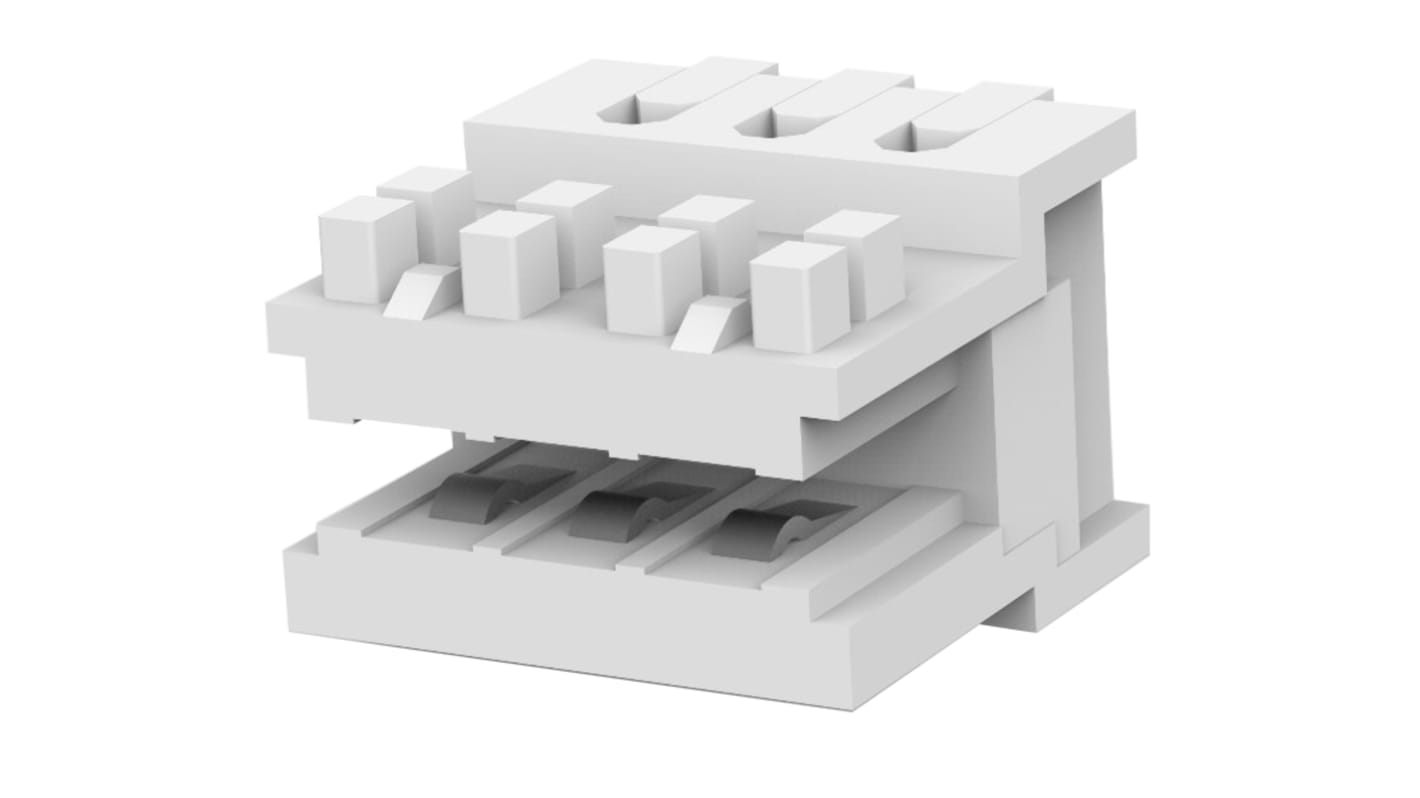 TE Connectivity Right Angle Female Edge Connector, Cable Mount, 3-Contacts, 2.5mm Pitch, 1-Row, IDT Termination