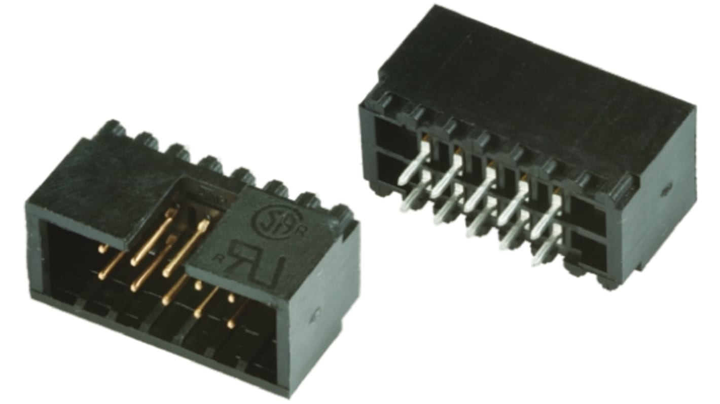 Conector macho para PCB TE Connectivity serie AMP-LATCH de 34 vías, 2 filas, paso 2.54mm, para soldar, Montaje en