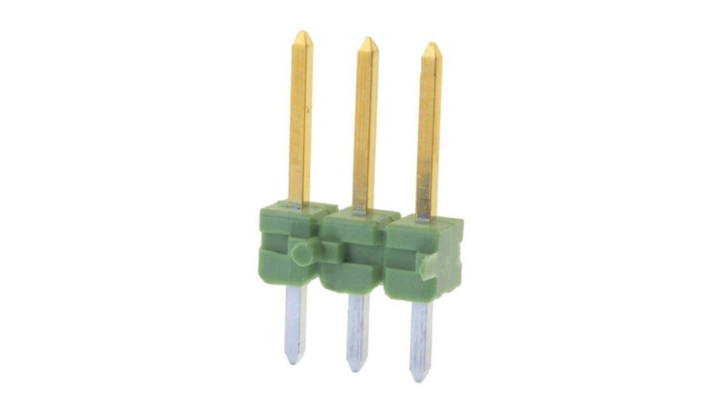 Złącze szpilkowe 3-pinowe raster: 2.54mm -rzędowe TE Connectivity Przewlekany 3.0A