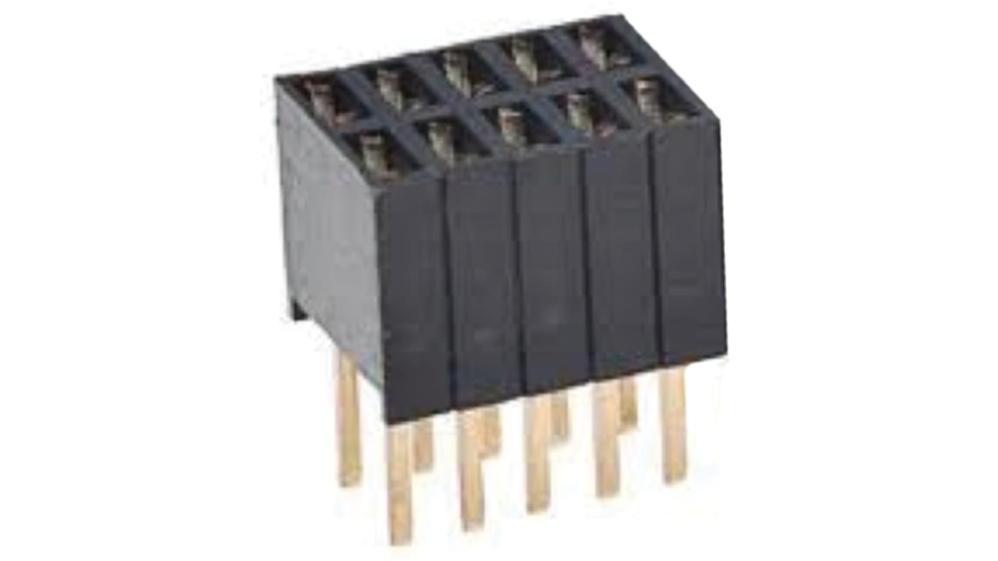Gniazdo PCB 10 -pinowe 2 -rzędowe raster: 1.27mm Listwa z gniazdami Proste Przewlekany