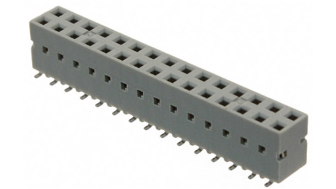 HARWIN Straight Surface Mount PCB Socket, 50-Contact, 2-Row, 1.27mm Pitch, Solder Termination