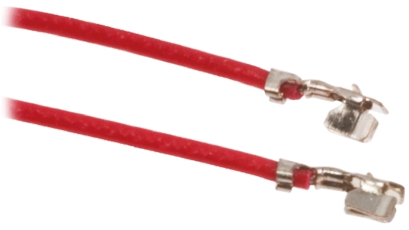 HARWIN Female M40 to Female M40 Crimped Wire, 0.15m, 28AWG, Red