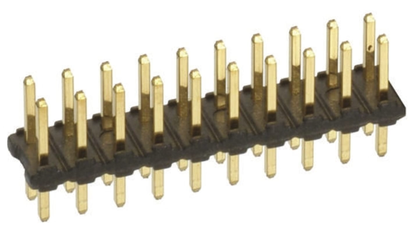 HARWIN M22-20 Series Straight Through Hole PCB Header, 4 Contact(s), 2mm Pitch, 2 Row(s)