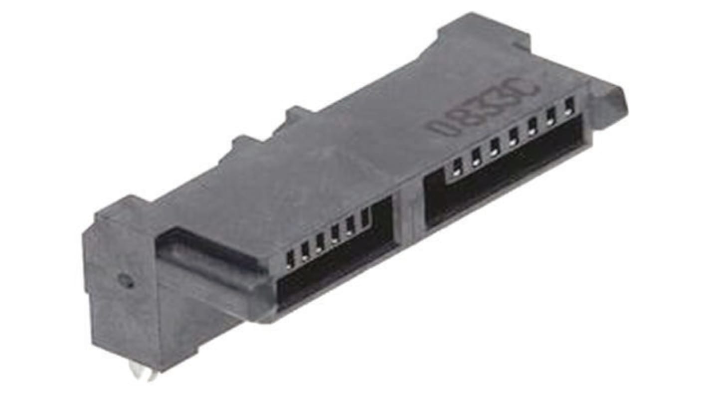 Molex Right Angle Surface Mount PCB Socket, 13-Contact, 1mm Pitch, Solder Termination