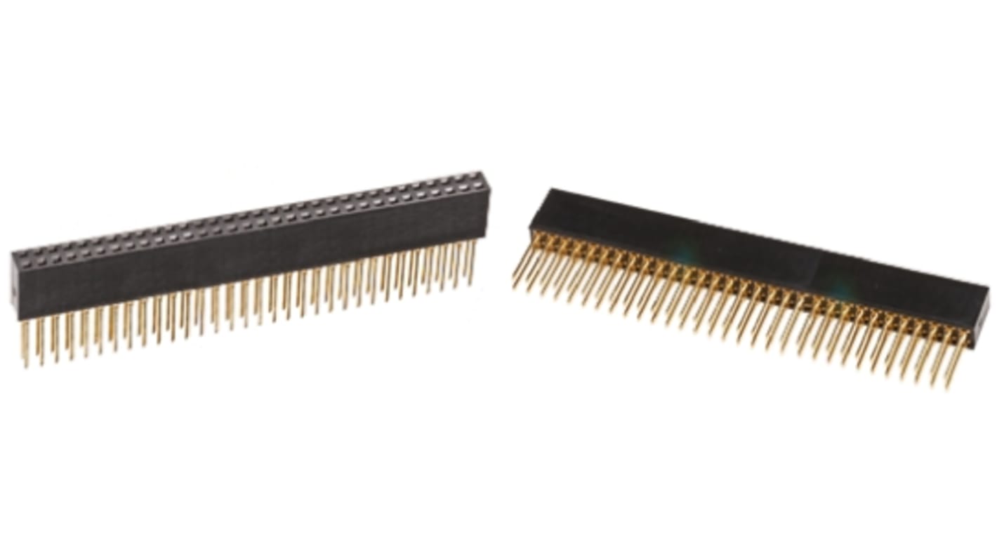 HARWIN 64p双排排母 直向, 2.54mm间距, THT安装, 12 V, 12A