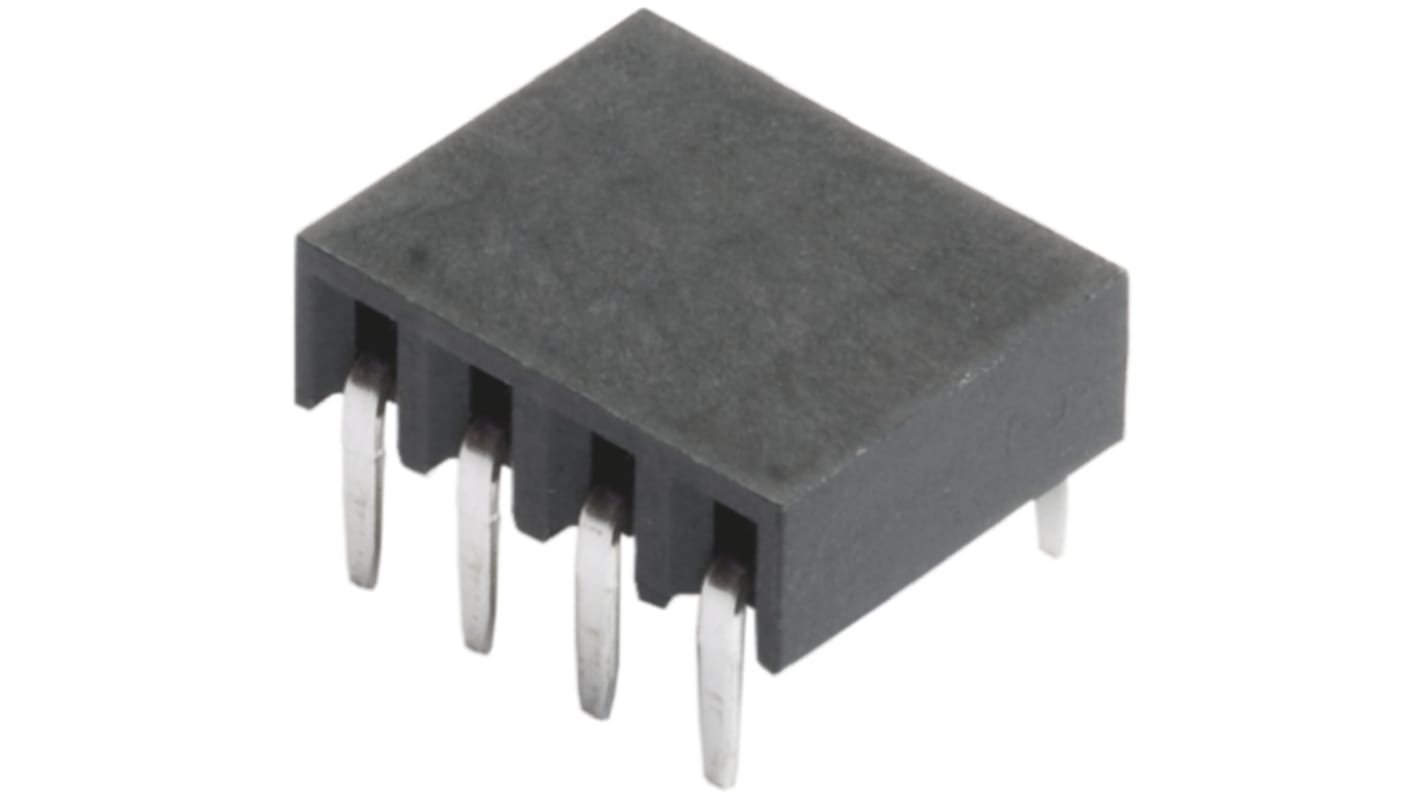 HARWIN Right Angle Through Hole Mount PCB Socket, 4-Contact, 1-Row, 2.54mm Pitch, Solder Termination