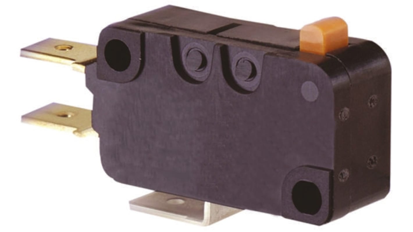 Microinterruttore, Omron, SPST, 16 A a 250 V c.a., IP40, A saldare