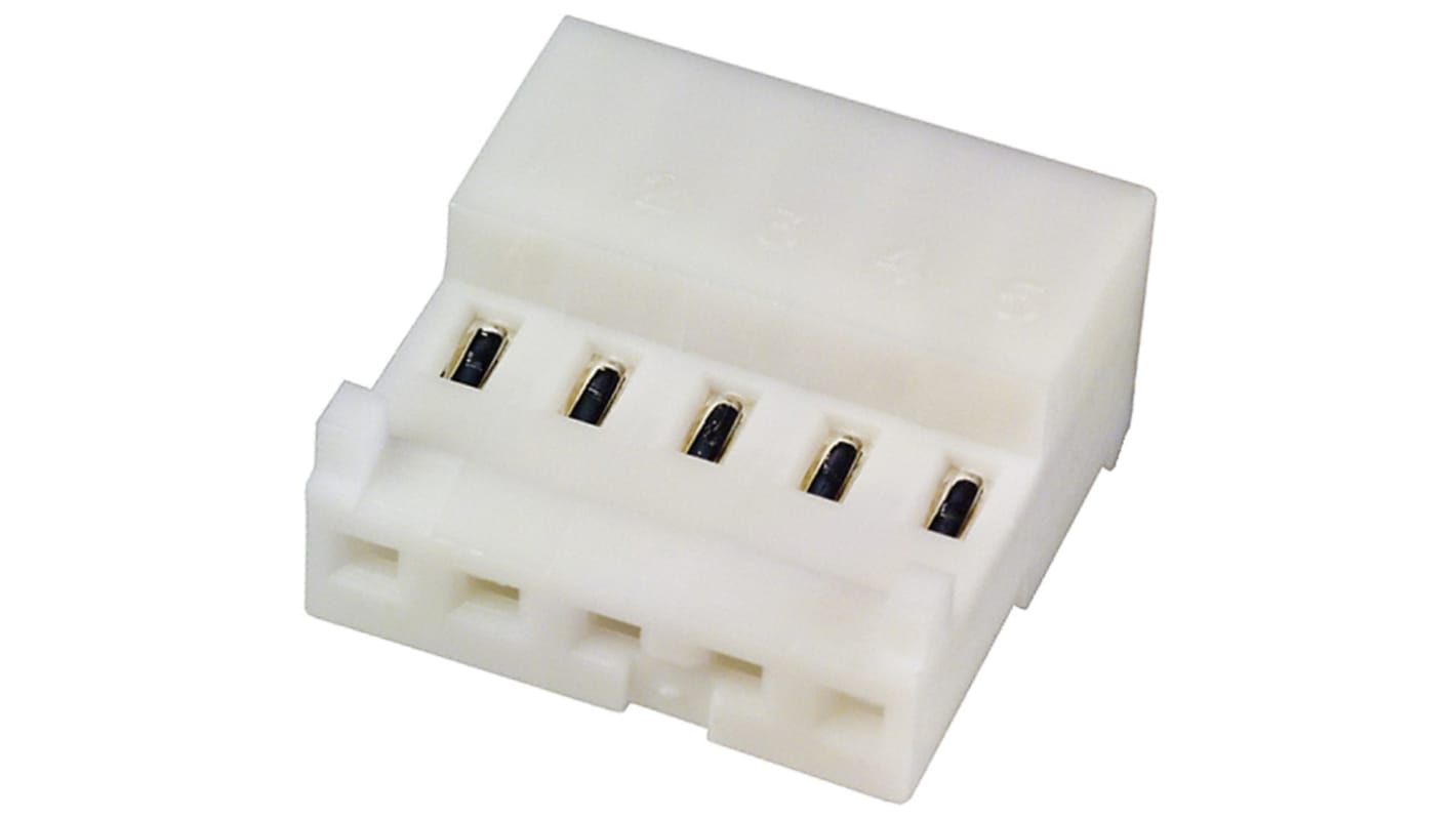 TE Connectivity IDC连接器, 母座, 5p, 2.54mm间距, 电缆安装, IDC端接, 直角, MTA-100系列