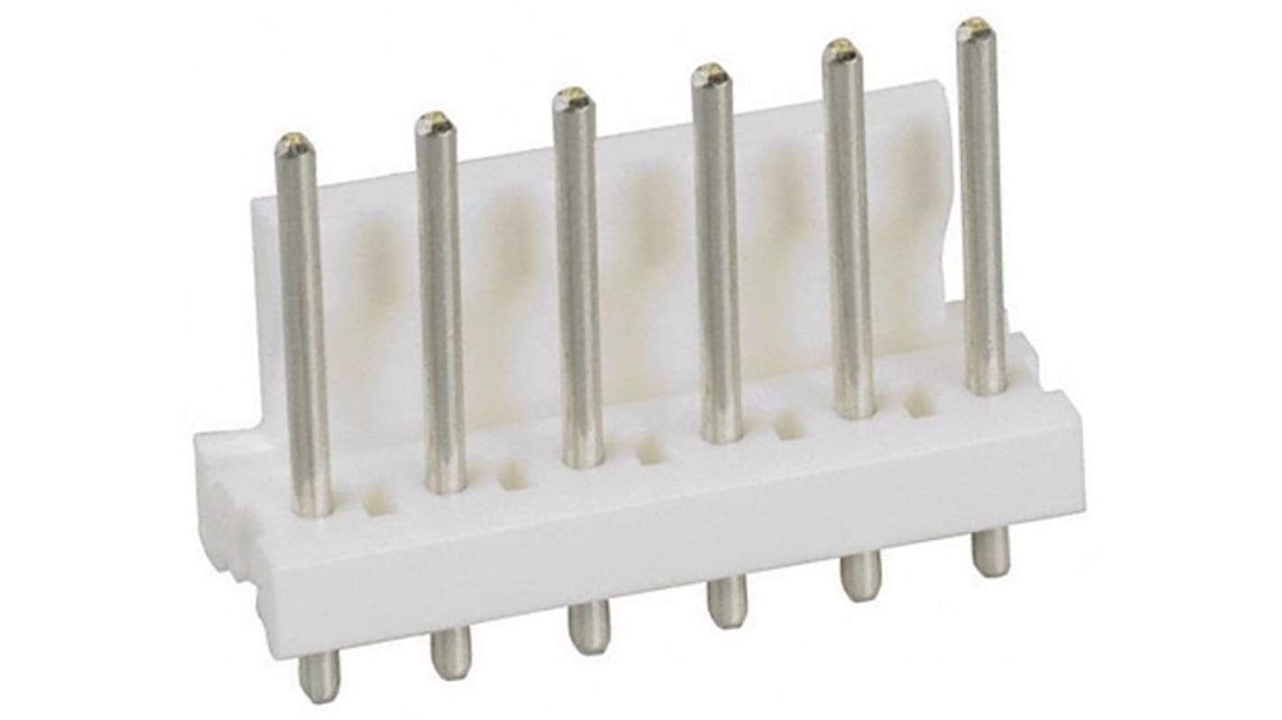 TE Connectivity MTA-156 Series Straight Through Hole Pin Header, 6 Contact(s), 3.96mm Pitch, 1 Row(s), Unshrouded