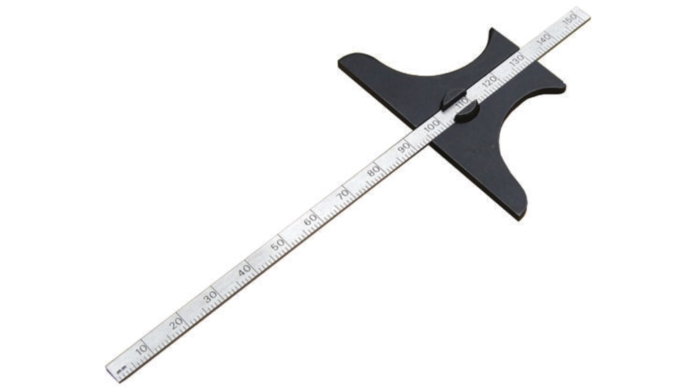 RS PRO 150mm Metric Depth Gauge, Stainless Steel, Steel, 470g