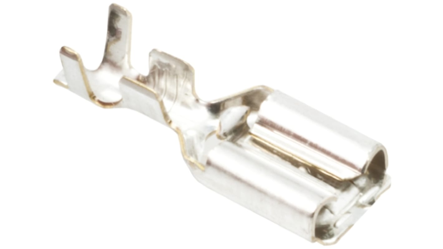 TE Connectivity Positive Lock .250 EX II Uninsulated Female Spade Connector, Receptacle, 6.35 x 0.81mm Tab Size, 0.8mm²
