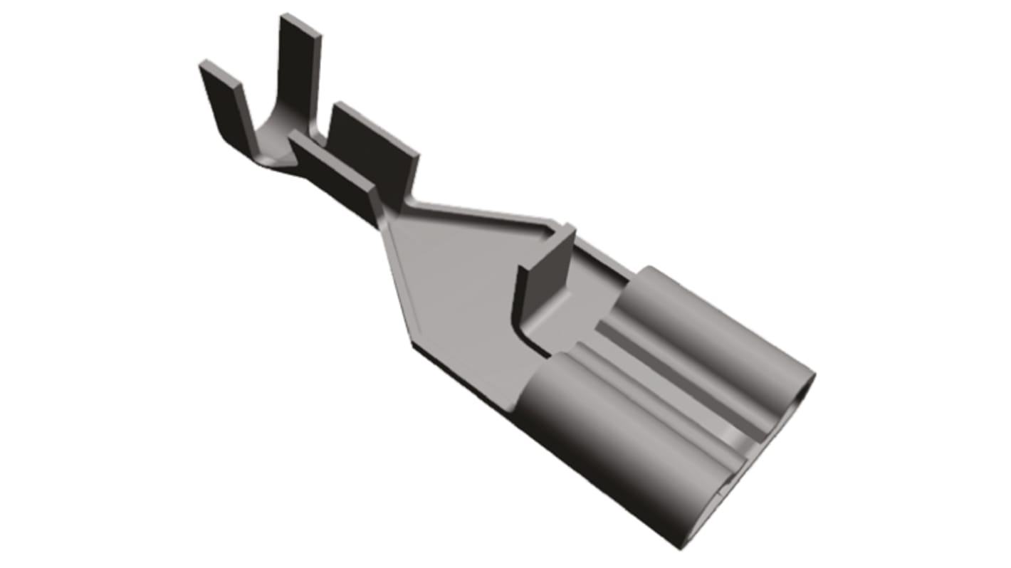 TE Connectivity Positive Lock .250 Mk II Uninsulated Female Spade Connector, Receptacle, 6.35 x 0.81mm Tab Size, 0.3mm²