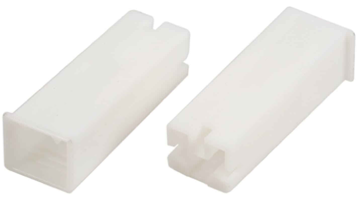 TE Connectivity, Positive Lock .250 Mk II 1 Way Nylon Crimp Terminal Housing, 6.35mm Tab Size, Natural