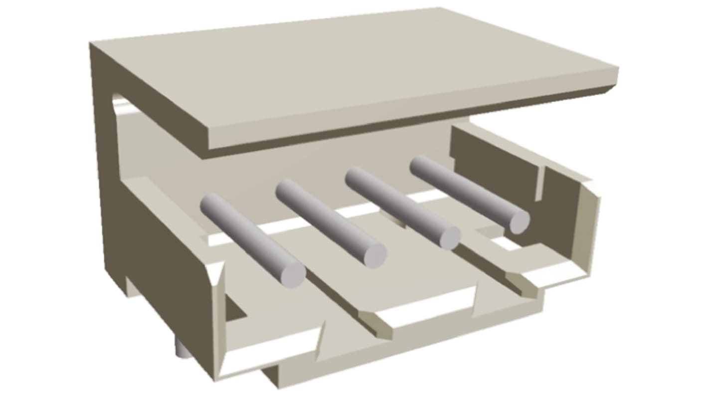 TE Connectivity AMP CT Series Right Angle Through Hole PCB Header, 4 Contact(s), 2.0mm Pitch, 1 Row(s), Shrouded