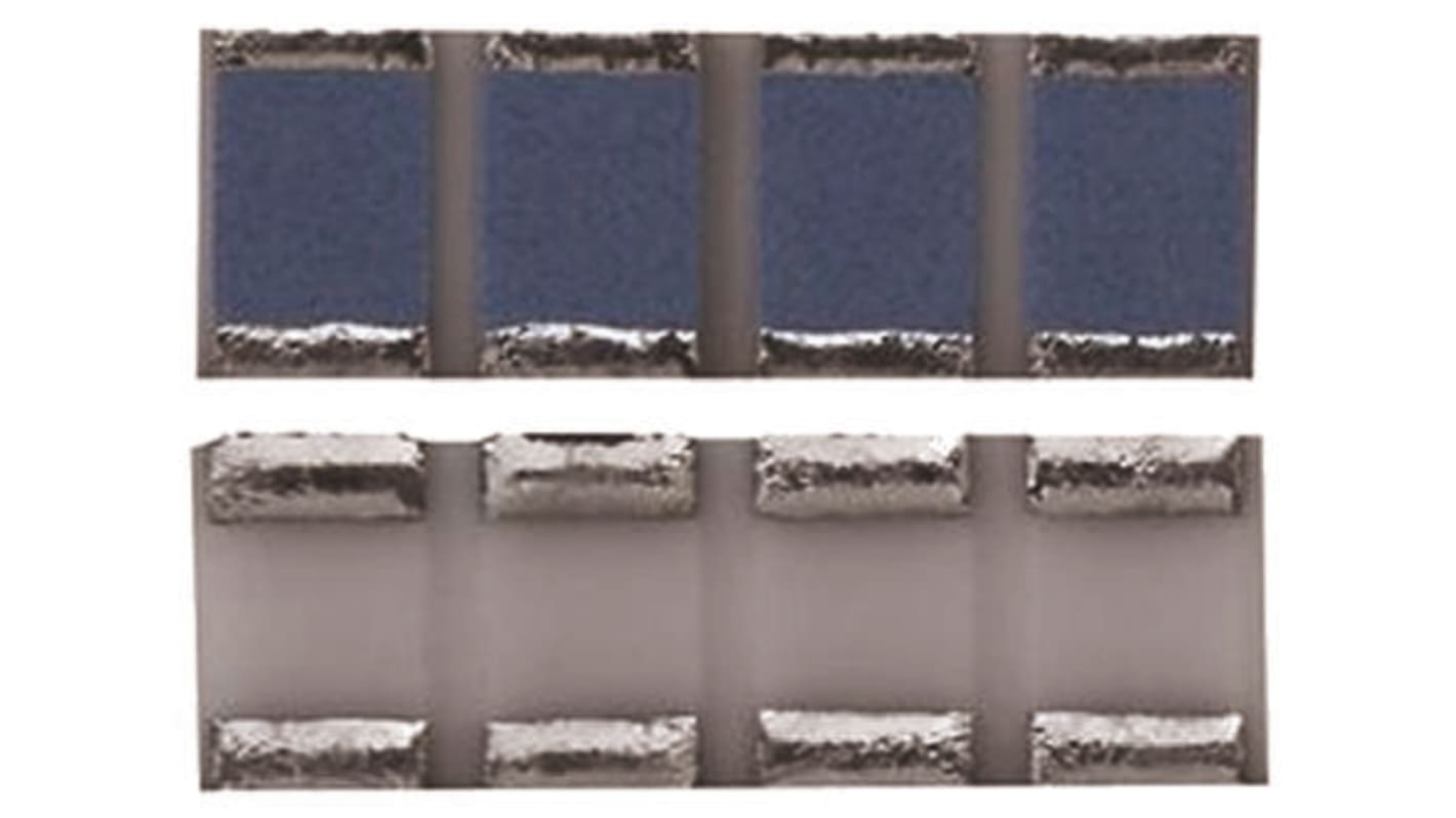 Vishay 1206标准SMT排阻, 10kΩ, 4个电阻, 0.8W, 8个端子, ±0.1%容差, 模制外壳, PRA182系列