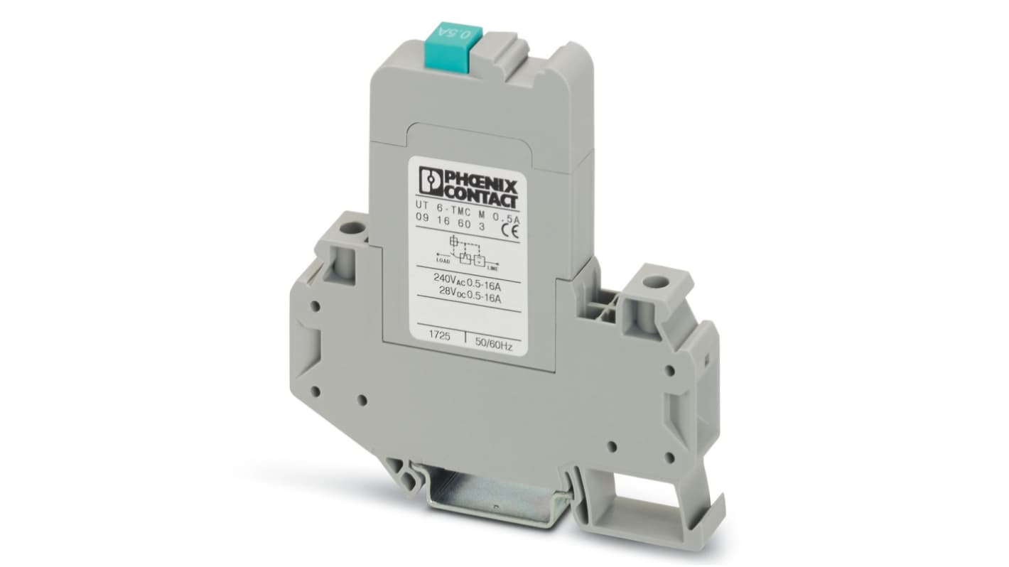 Phoenix Contact 电机保护断路器, 500 mA, 264 V 交流, UT 6-TMC M 0.5A系列