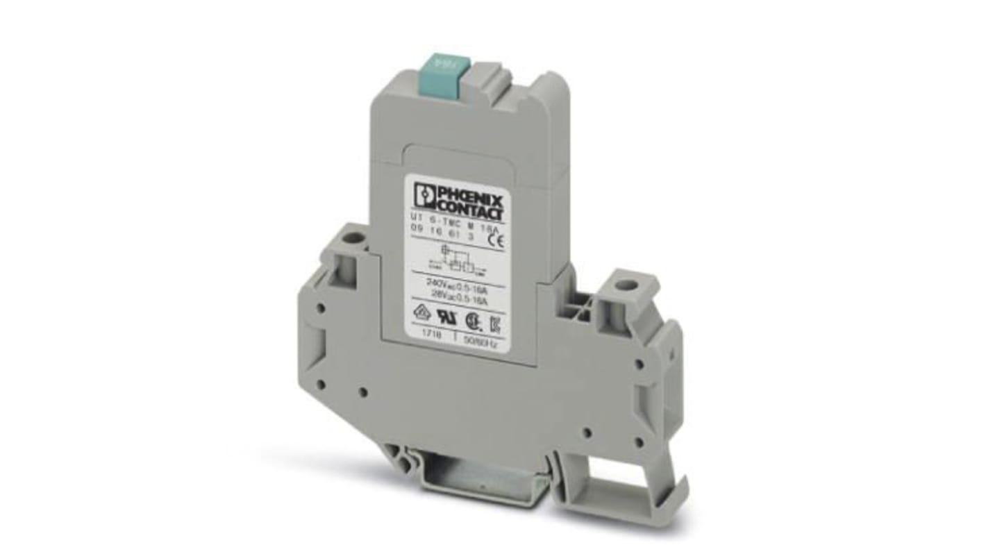 Phoenix Contact CLIPLINE Thermal Circuit Breaker - UT 6-TMC  Single Pole 250V Voltage Rating DIN Rail Mount, 16A