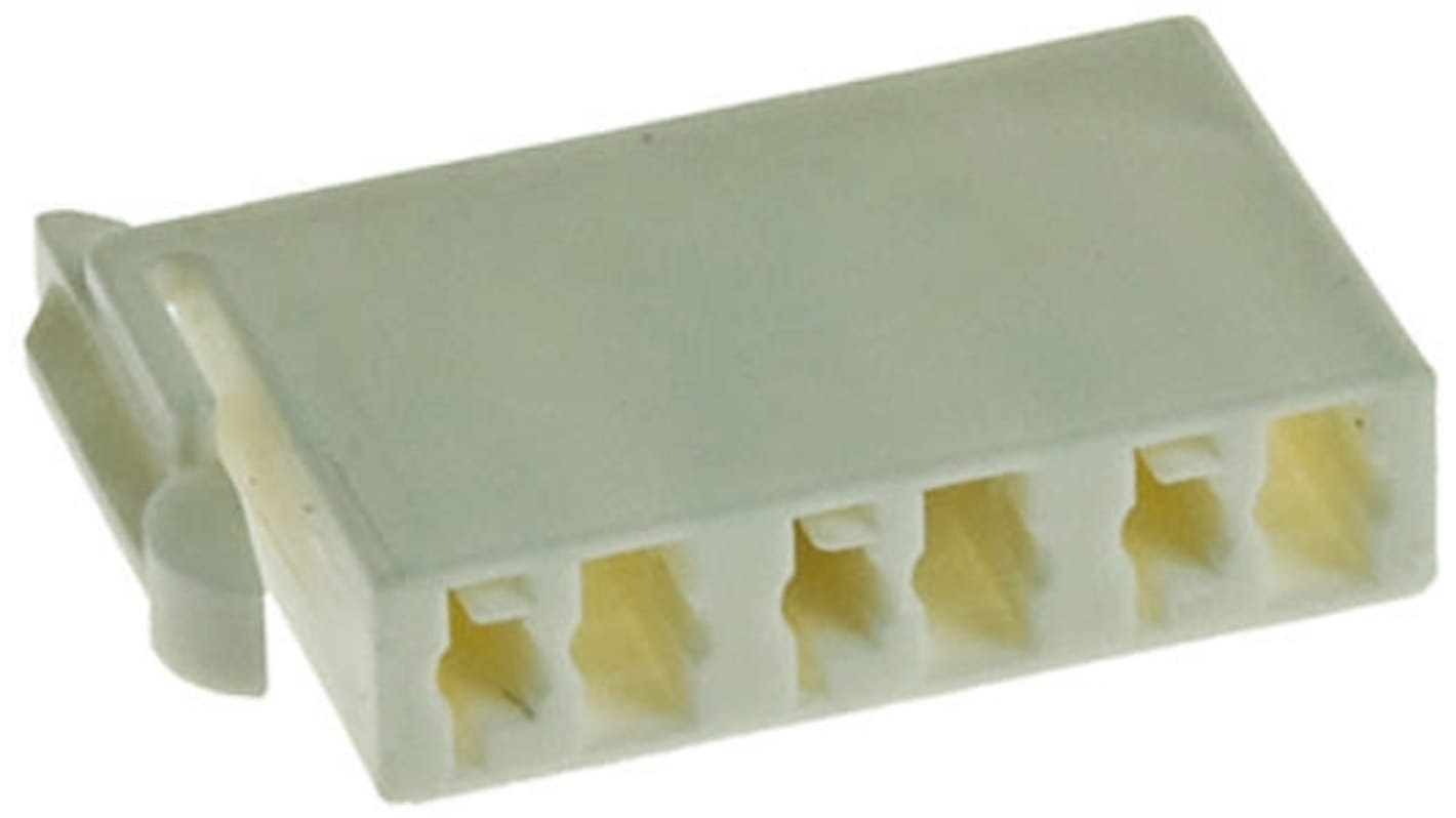TE Connectivity, Hermaphroditic Female Connector Housing, 4mm Pitch, 6 Way, 1 Row