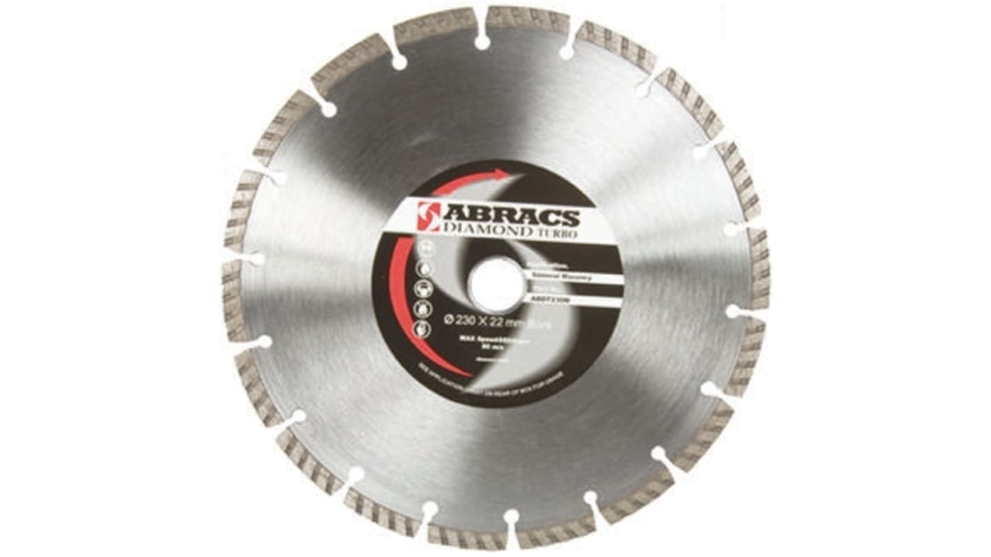 RS PRO 230mm Diamond Tipped Circular Saw Blade, 22mm Arbor