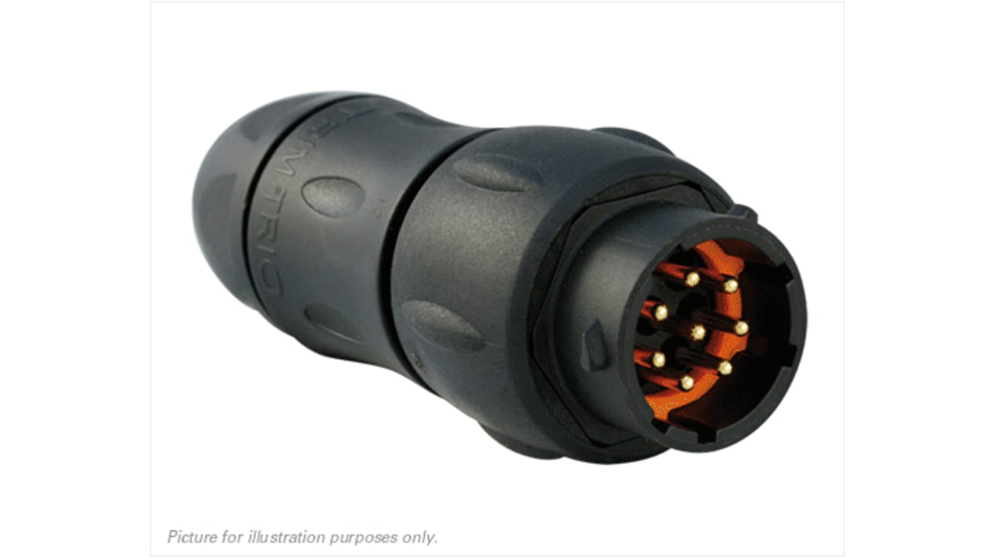 Souriau Sunbank by Eaton Circular Connector, 8 Contacts, In-line, Plug, Male, IP68, IP69K, UTS Series