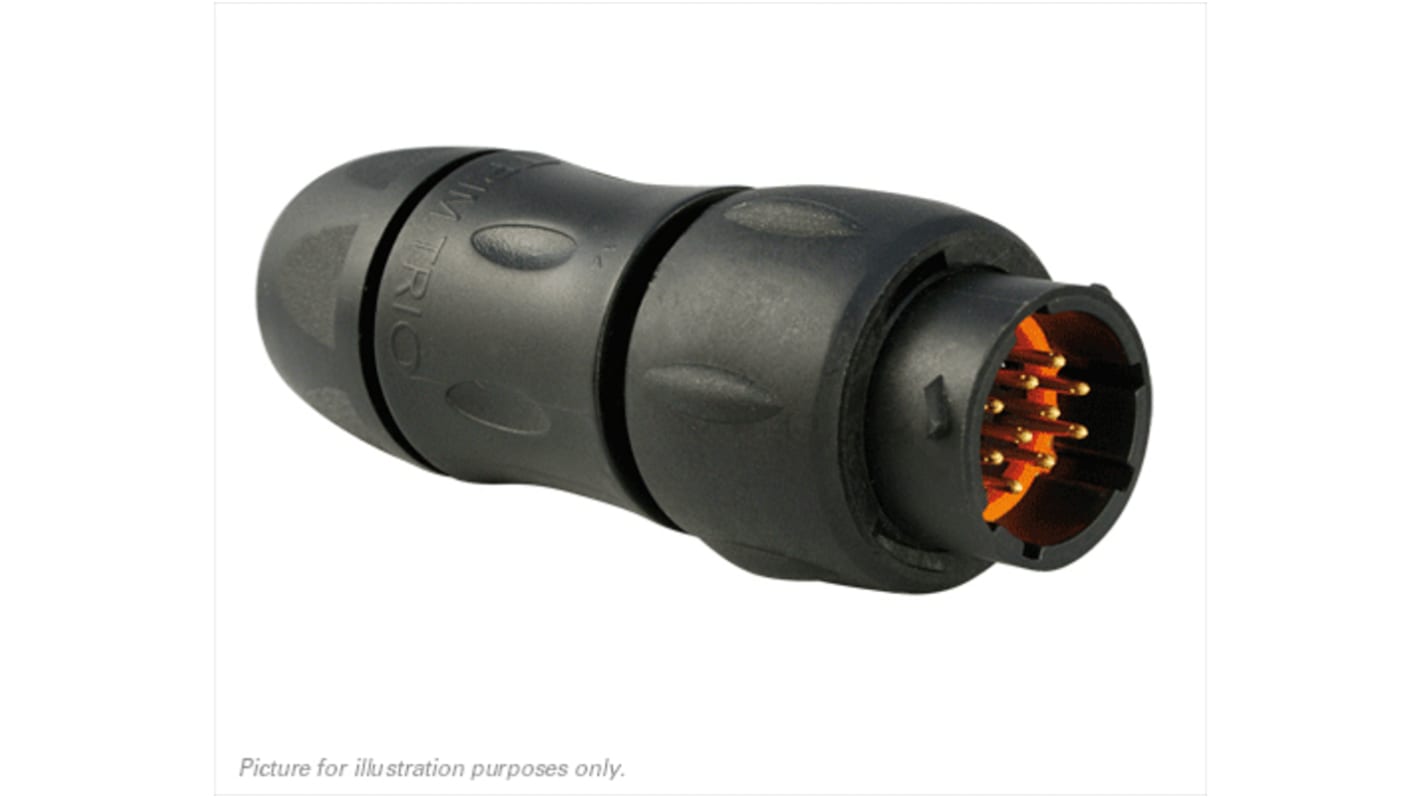 Souriau Sunbank by Eaton Circular Connector, 10 Contacts, In-line, Plug, Male, IP68, IP69K, UTS Series