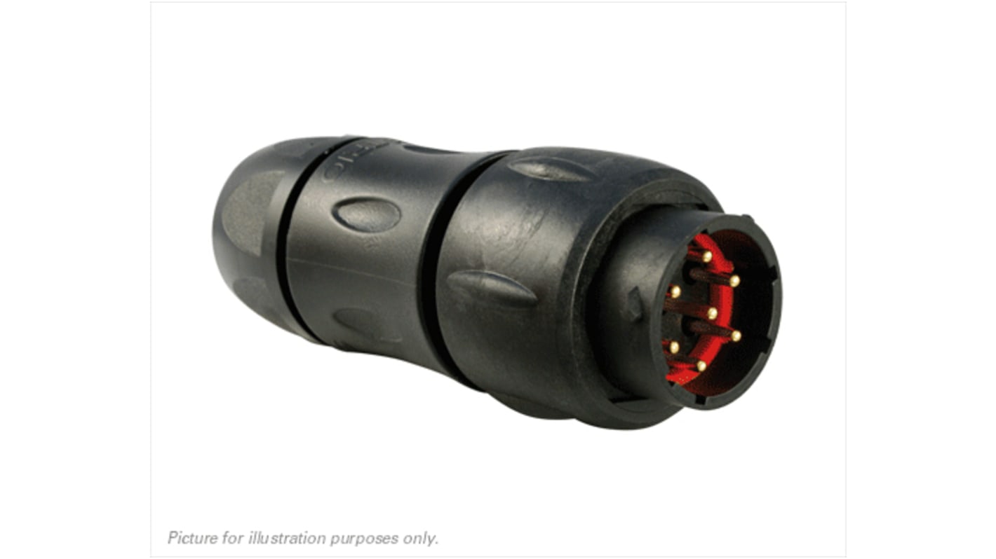 Connettore circolare Souriau Sunbank by Eaton, maschio, serie UTS, Standard, 7 poli, montaggio In linea