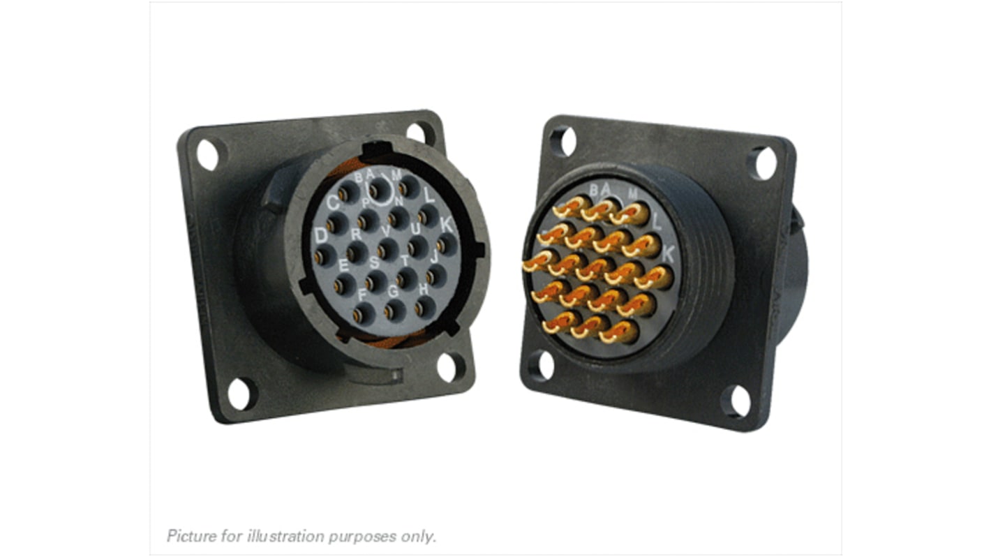 Souriau Sunbank by Eaton Circular Connector, 19 Contacts, Flange Mount, Socket, Female, IP68, IP69K, UTS Series