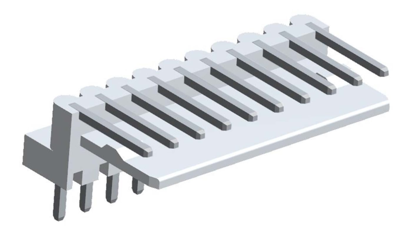 Molex Mini-Latch Series Right Angle Through Hole Pin Header, 10 Contact(s), 2.5mm Pitch, 1 Row(s), Unshrouded