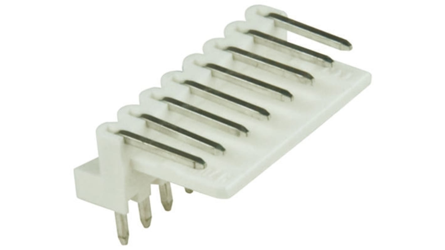 Molex Mini-Latch Series Right Angle Through Hole Pin Header, 7 Contact(s), 2.5mm Pitch, 1 Row(s), Unshrouded