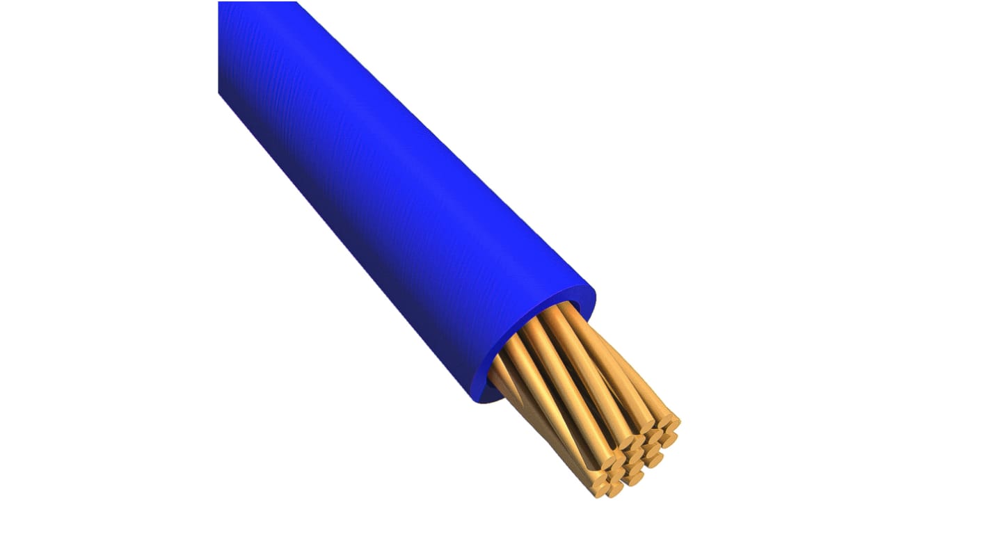 Alpha Wire Ecogen Ecowire Series Blue 1.3 mm² Hook Up Wire, 16 AWG, 26/0.25 mm, 30m, MPPE Insulation, 6716 BL005