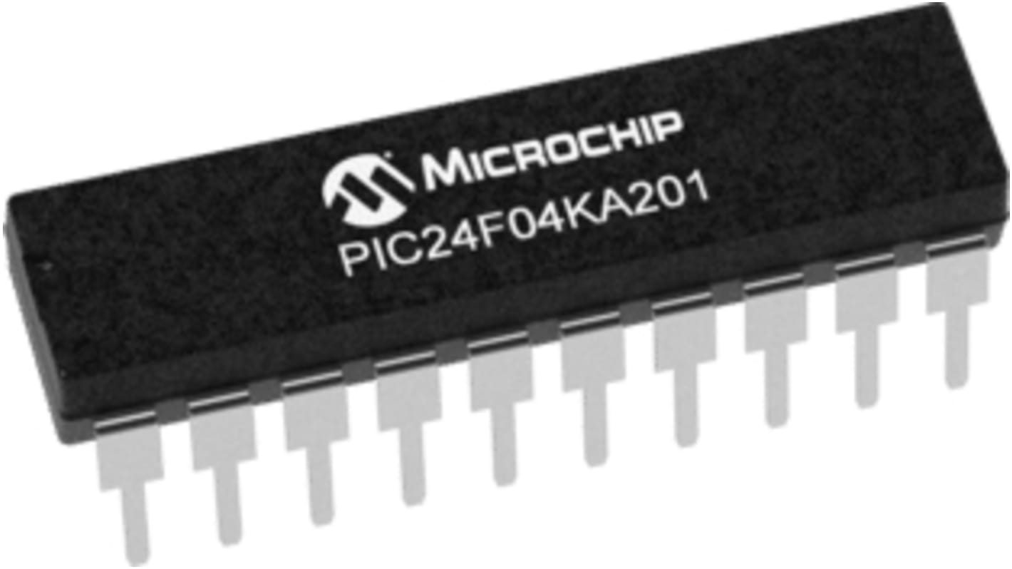 Microchip PIC24F04KA201-I/P, 16bit PIC Microcontroller, PIC24F, 32MHz, 4 kB Flash, 20-Pin PDIP