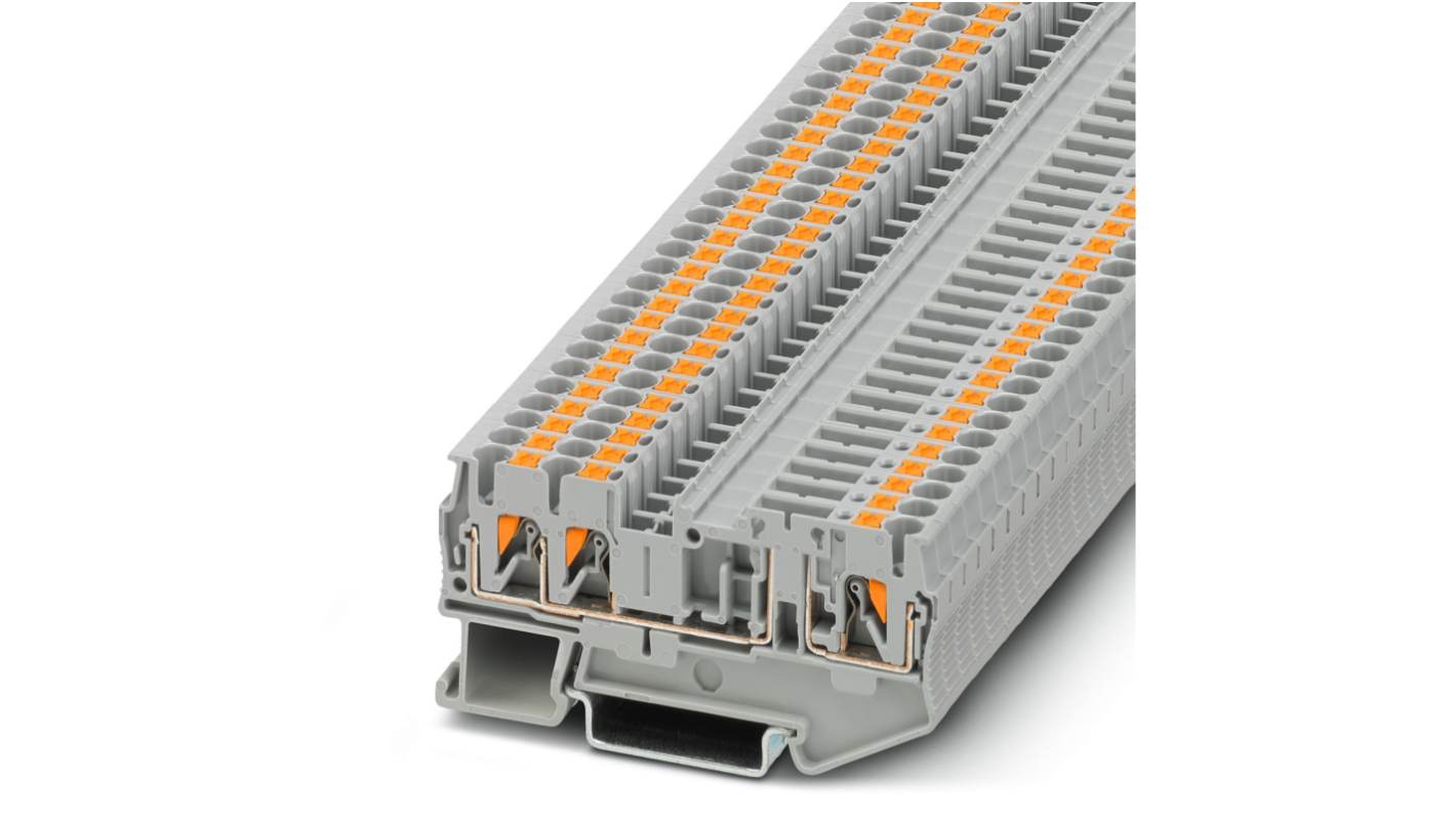 Phoenix Contact 3210198 PT 2.5-TWIN-TGB Series Grey, 0.14 → 4mm², Single-Level, Push In Termination