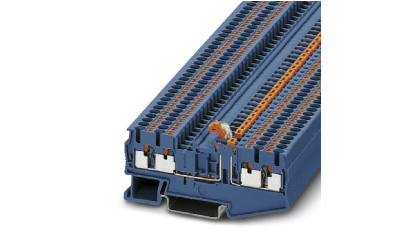 Phoenix Contact 3211676 PT 2.5-QUATTRO-MT BU Series Blue, 0.14 → 4mm², Push In Termination