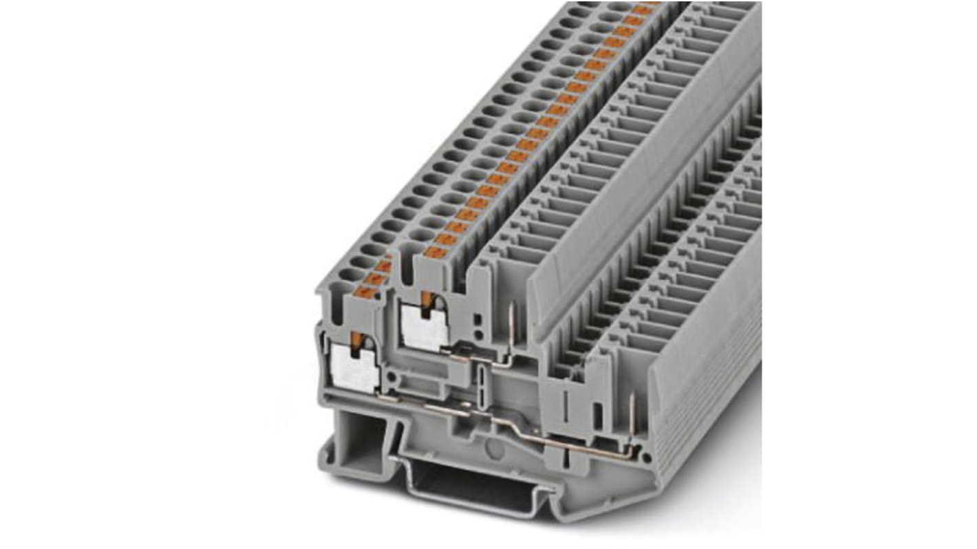 Phoenix Contact 3210871 PTTB 2.5/2P Series Grey, 0.14 → 4mm², Double-Level, Plug In Termination