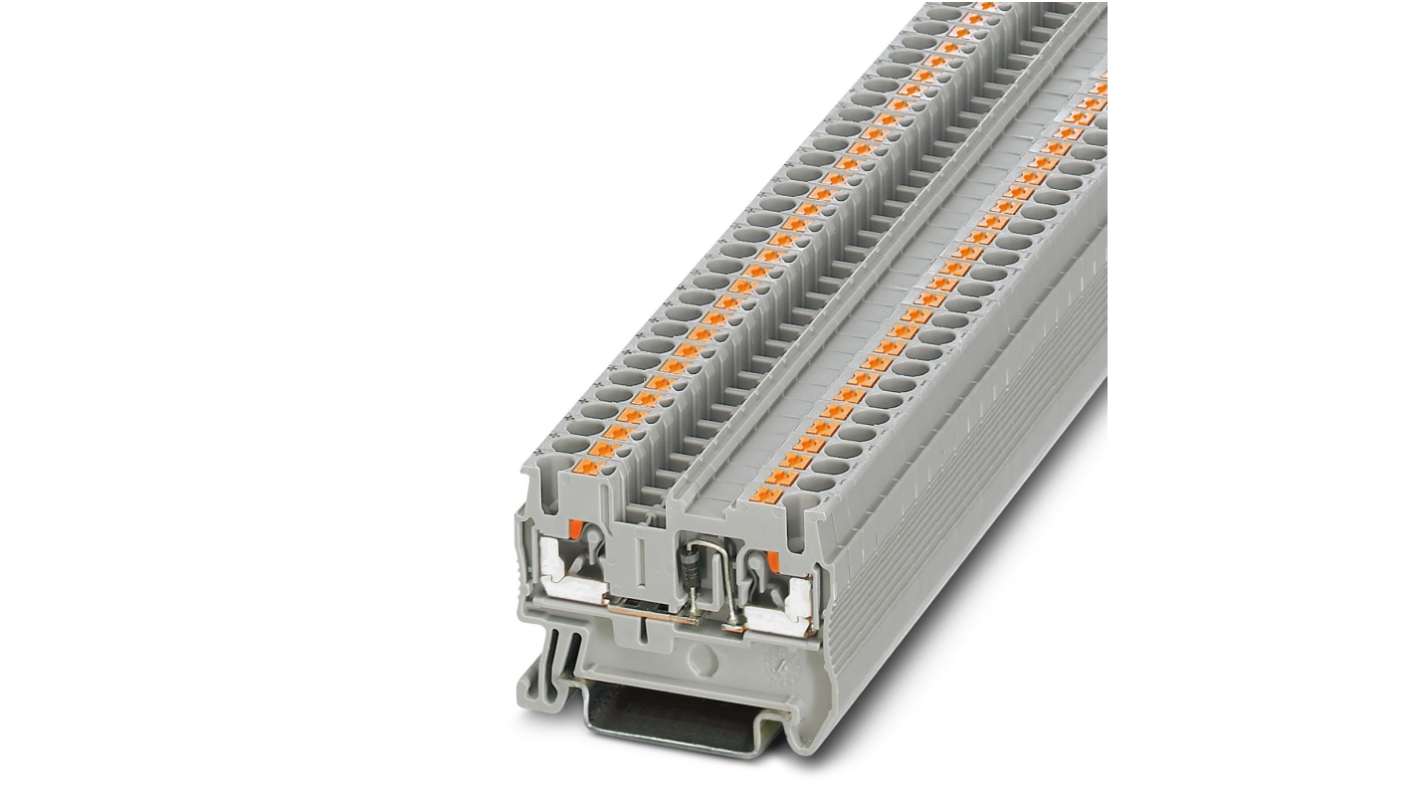 Phoenix Contact 3210224 PT 2.5-DIO/L-R Series Grey, 0.14 → 4mm², Single-Level, Push In Termination