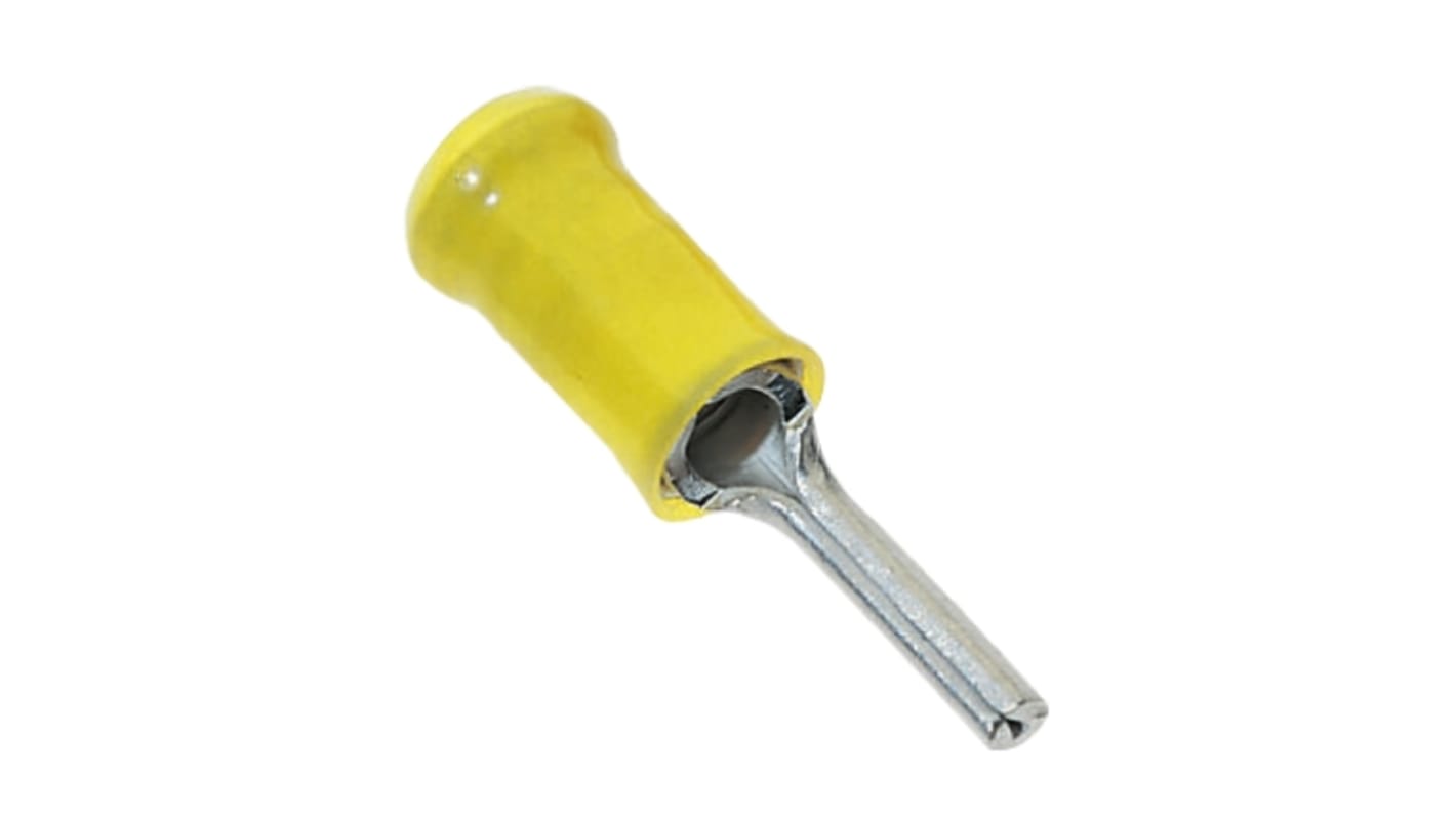 JST, FVPC Insulated Crimp Pin Connector, 2.6mm² to 6.6mm², 12AWG to 10AWG, 2.7mm Pin Diameter, 14mm Pin Length, Yellow