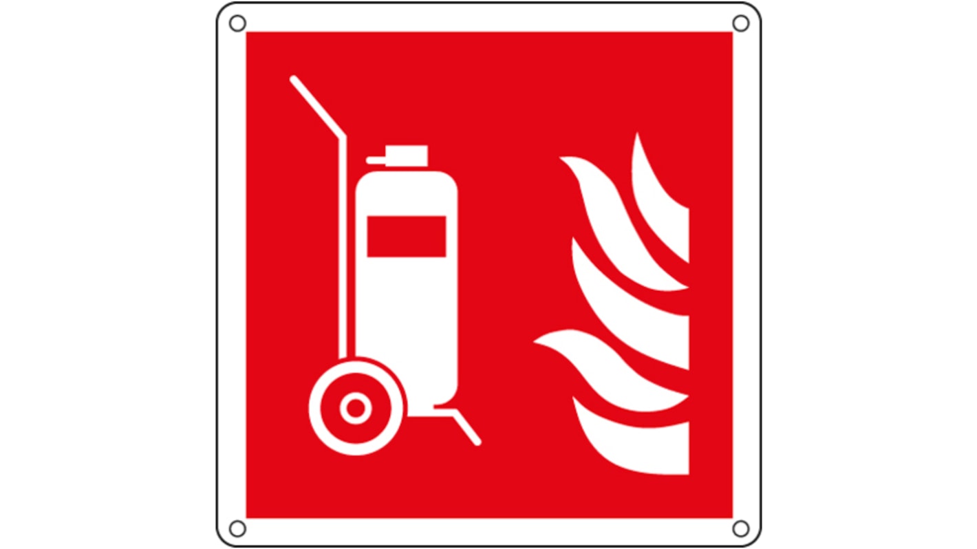 Segnale di sicurezza antincendio Cartelli Segnalatori "Estintore Carrellato, 250 mm x 250mm