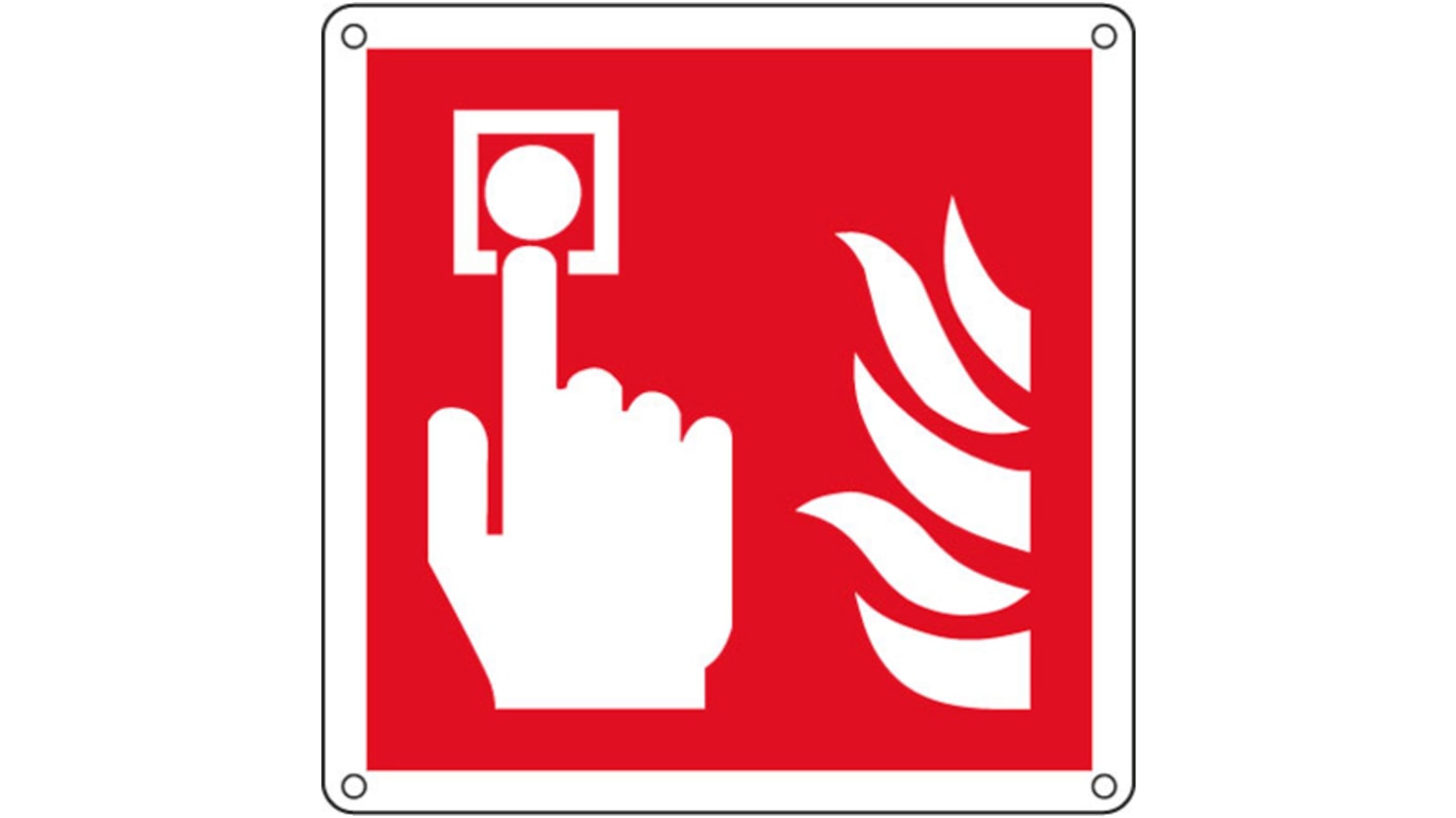 Segnale di sicurezza antincendio Cartelli Segnalatori "Allarme Antincendio, 250 mm x 250mm