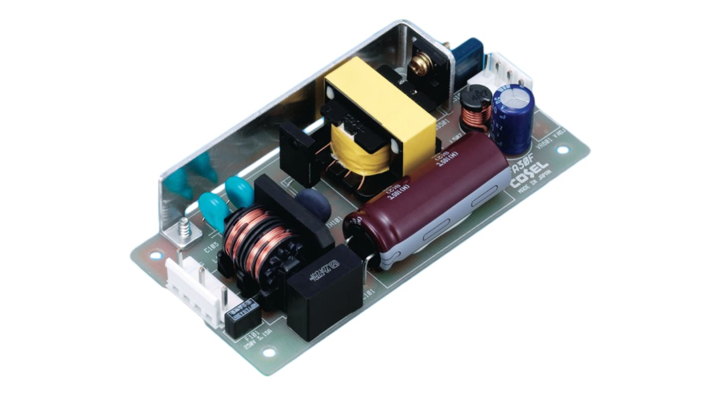 Cosel Switching Power Supply, LFA30F-12, 12V dc, 2.5A, 30W, 1 Output, 85 → 264V ac Input Voltage