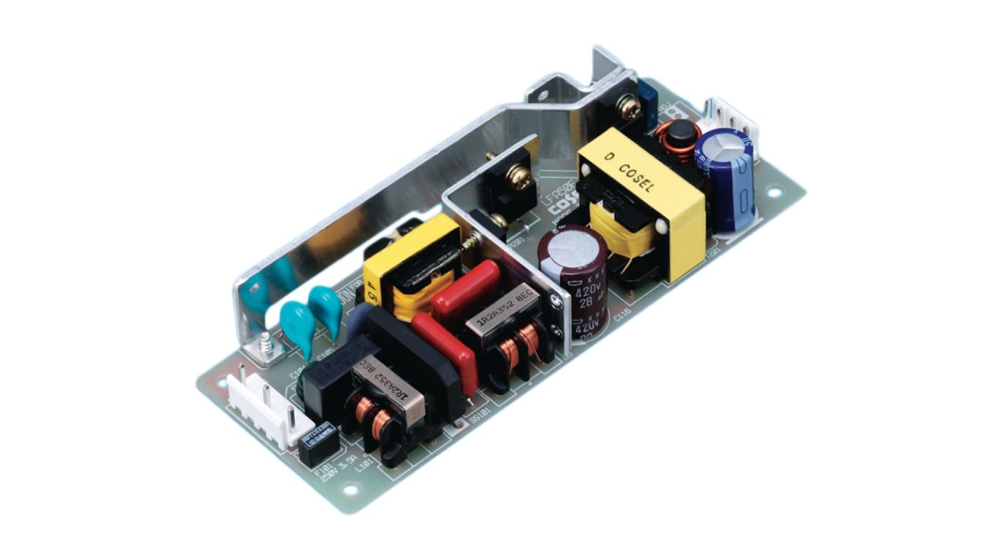 Cosel Switching Power Supply, LFA50F-15, 15V dc, 3.5A, 52.5W, 1 Output, 85 → 264V ac Input Voltage