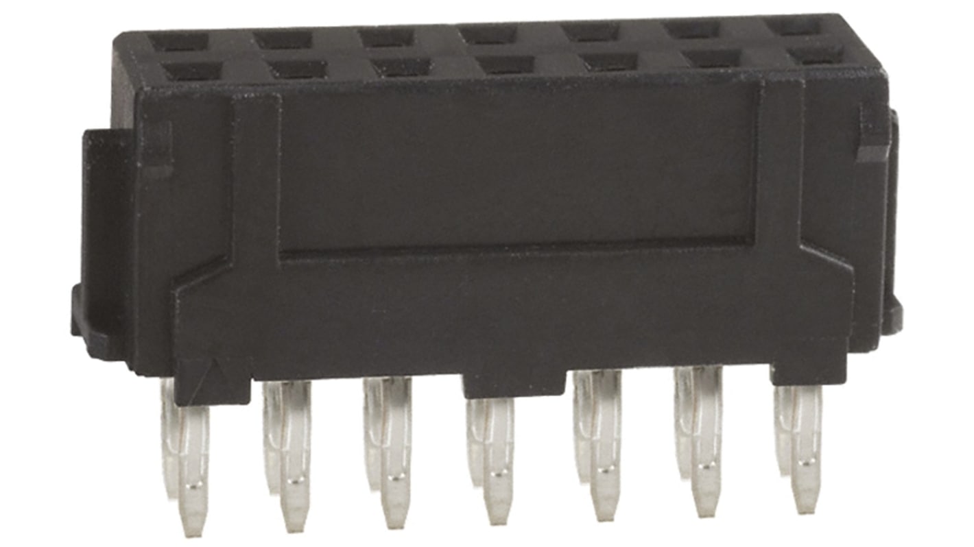 Gniazdo PCB 14 -pinowe 2 -rzędowe raster: 2.0mm Proste Przewlekany