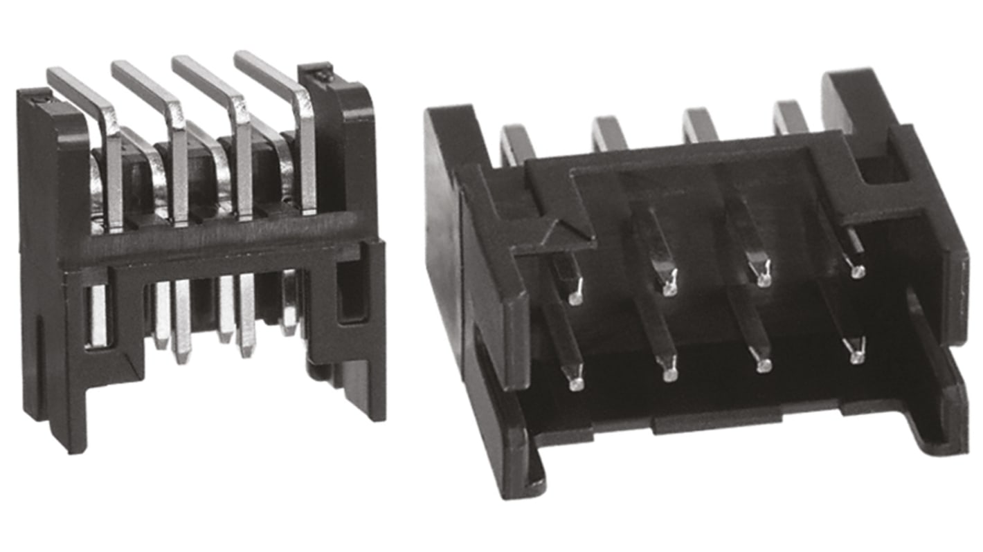 Hirose DF11 Series Right Angle Through Hole PCB Header, 8 Contact(s), 2.0mm Pitch, 2 Row(s), Shrouded