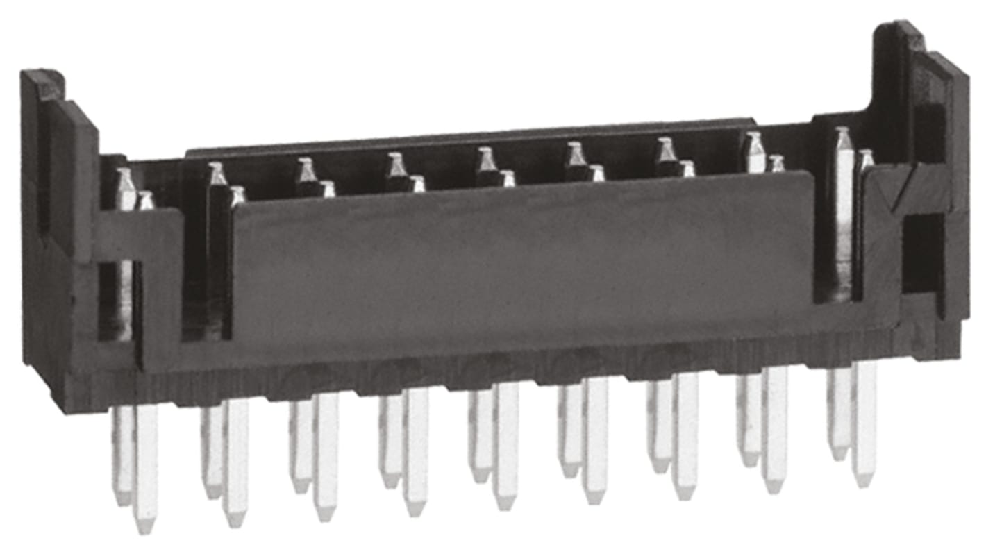 Hirose 18p双排排针 直向板对板, 线对板连接器, 2.0mm间距, 2.0A, 250.0 V, THT安装, DF11系列