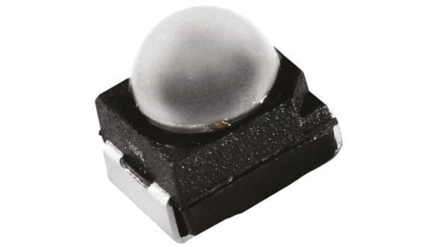 LED ams OSRAM TOPLED Black Lens, Amarillo, 590 nm, Vf= 2,2 V, 2.2 lm, 60 °, mont. superficial, encapsulado PLCC 2